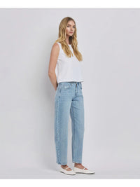 Lovervet by VERVET High Rise Barrel Leg Jeans